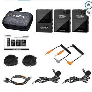 COMICA BoomX-D2 Wireless Lavalier Microphone System (Dual Transmitters)